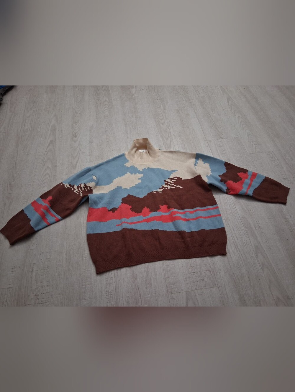 Compania Fantastica Mountain Sweater Mock Neck Women's L Large EUC
